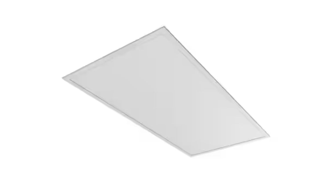 2 ft. x 4 ft. White Integrated LED Flat Panel Troffer Light Fixture at 5000 Lumens, 4000K Bright White