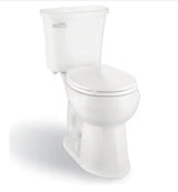 Power Flush 12 inch Rough In Two-Piece 1.28 GPF Single Flush Round Toilet in White Seat Included