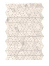 Xpress Mosaix Peel 'N Stick Frost White 18 in. x 12 Marble Zipper Mosaic Tile (14.5 sq. ft./Case)