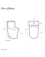 Sublime II 10 in. Rough-in 1-piece 1.1/1.6 GPF Dual Flush Elongated Toilet in Glossy White, Seat Included