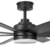 Celene II 62 in. Indoor/Outdoor Matte Black DC Motor Ceiling Fan with Adjustable White Integrated LED w/ Remote Included