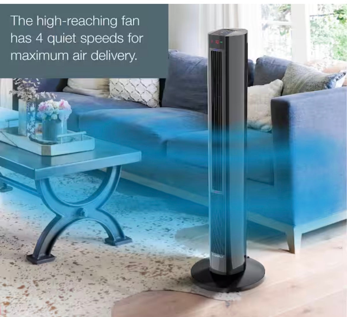 All Season 1500-Watt Electric Oscillating Comfort Control Tower Fan & Space Heater in One with Timer and Remote Control