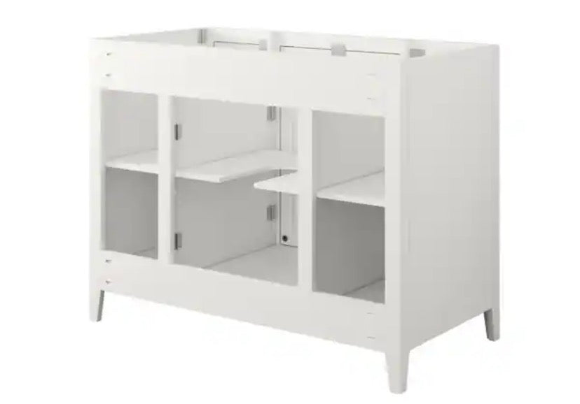 Tilton 42 in W x 21.5 in D x 34.2 in H Folding Bath Vanity Cabinet without Top in White Finish