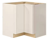 Leyton 32 in. W x 32 in. D x 34.5 in. H Ready to Assemble Plywood Slim Shaker Lazy Susan Corner Cabinet in Antique White