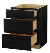 Avondale 24 in. W x 24 in. D x 34.5 in. H Ready to Assemble Plywood Shake Drawer Base Kitchen Cabinet in Raven Black