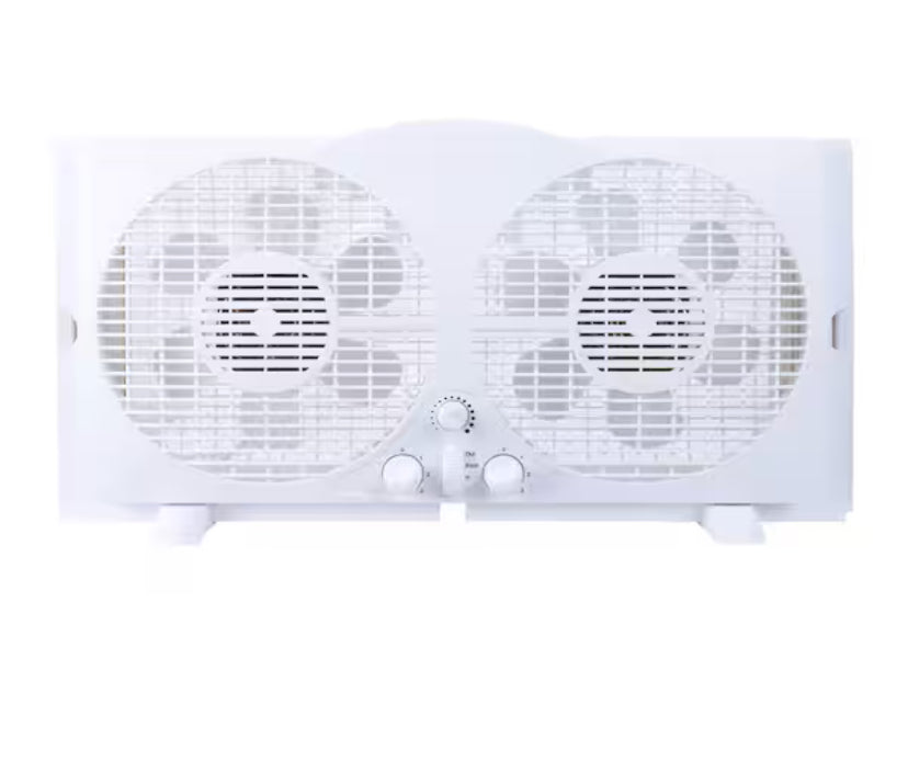 9 in. Twin Window Fan