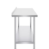 Stainless Steel Work Table, 24 x 60 x 36 In. Commercial Food Prep Worktable Heavy Duty Worktable Metal Work Table Silver