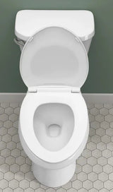 21 in. Extra Tall 2-Piece ADA Toilet 1.28 GPF Single Flush Elongated Toilet in White 12 in. Rough in Soft Close Seat