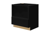 Avondale 30 in. W x 24 in. D x 34.5 in. H Ready to Assemble Plywood Shaker Microwave Base Kitchen Cabinet in Raven Black