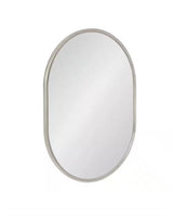 Caskill 24 in. x 18in. Classic Oval Framed Silver Wall Accent Mirror