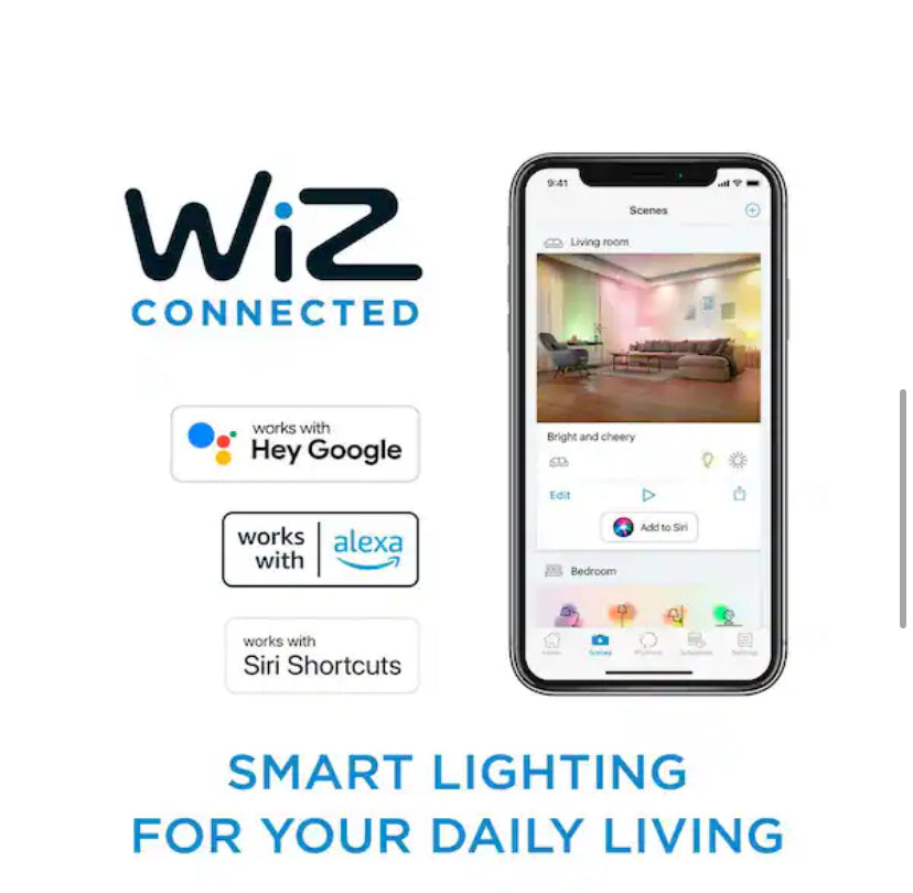 100-Watt Equivalent A21 LED Smart Wi-Fi Light Bulb Daylight (5000K) powered by WiZ with Bluetooth (1-Pack)