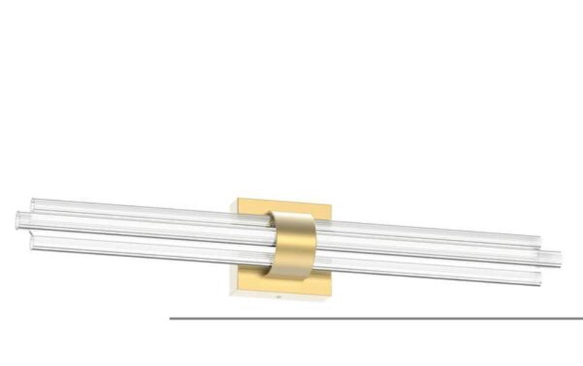Dorado 27 in. 5CCT 1-Light Gold Integrated LED Vanity Wall Light