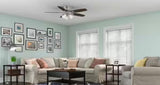 Oakhurst 52 in. LED Indoor Low Profile Brushed Nickel Ceiling Fan with Light Kit