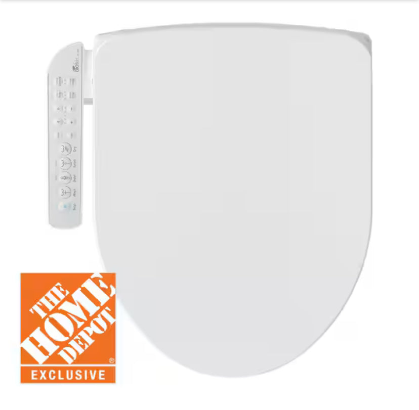 HD-7000 Electric Bidet Seat for Elongated Toilets in White with Fusion Heating Technology