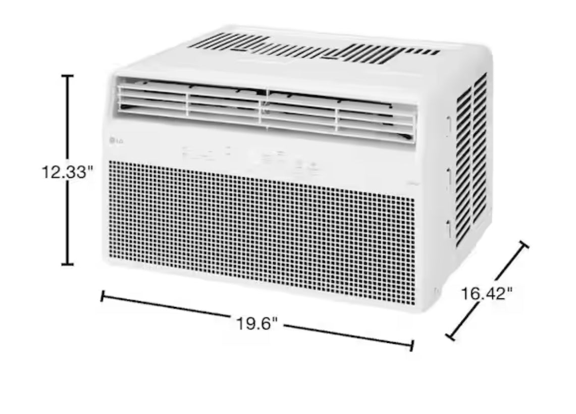 8,000 BTU, 115 Volts, Window Smart Air Conditioner Cools 350 sq. ft. with Remote, WiFi Enabled and Dehumidifier in White