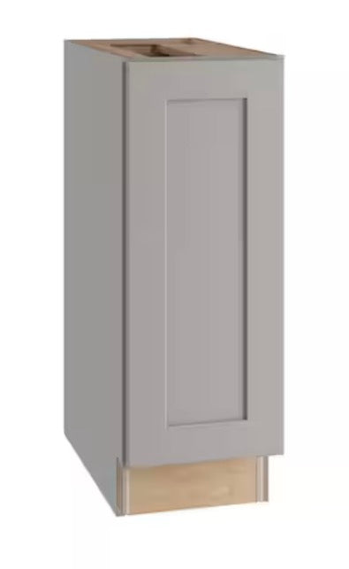 9 in. W x 21 in. D x 34.5 in. H Ready to Assemble Plywood Shaker Drawer Base Kitchen Cabinet in Dove Gray