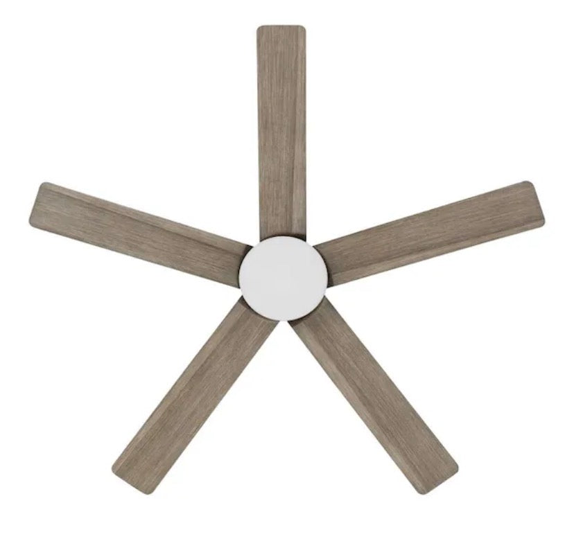 Merwry 52 in. Integrated LED Indoor Brushed Nickel Ceiling Fan with Light Kit and Remote Control