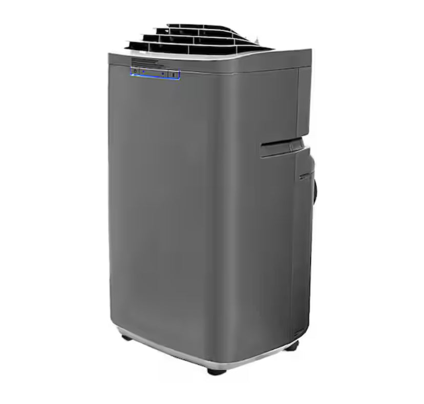 6,345 BTU (13,000 BTU ASHRAE) Portable Air Conditioner Cools 420 Sq. Ft., Dehumidifier, Remote and Carbon Filter in Gray