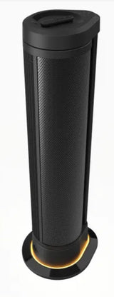 ARA 39 in. 5-Fan Speeds Tower Fan in Black with Ambient Lighting
