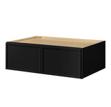 Leyton 36 in. W x 24 in. D x 12 in. H Ready to Assemble Plywood Slim Shaker Wall Bridge Kitchen Cabinet in Raven Black
