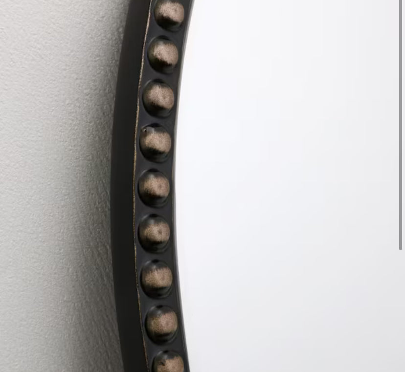 Medium Arched Dark Bronze Antiqued Classic Accent Mirror (35 in. H x 24 in. W)