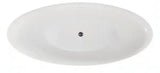 71 in. x 33 in. Acrylic Freestanding Soaking Bathtub in Glossy White with Polished Chrome Drain