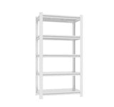 5-Tiers Metal Heavy Duty Adjustable Garage Pantry Organizer Shelving Unit in White (15.7 in. W x 63 in. H x 31.5 in. D)