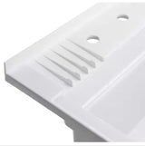18 in. W x 24 in. D x 35 in. H Freestanding Laundry/Utility Sink in White