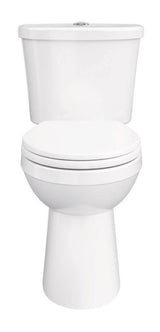 Maxwell Select 12 in. Rough-in 2-Piece 1.0/1.28 GPF Dual Flush Round Toilet in White with Soft Close Seat Included