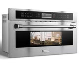 30 in 1.6 cu ft. Microwave Oven & Convection Oven 2-in-1,Single Electric Wall Oven,Safety Lock & Timer,Stainless Steel