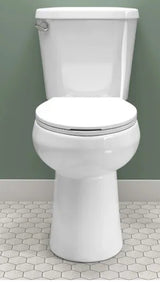 21 in. Extra Tall 2-Piece ADA Toilet 1.28 GPF Single Flush Elongated Toilet in White 12 in. Rough in Soft Close Seat