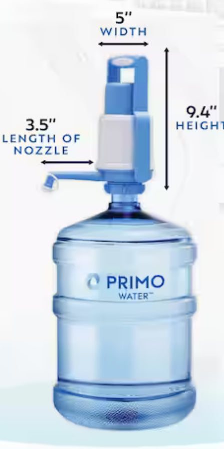 Portable Manual Water Pump, Blue and White