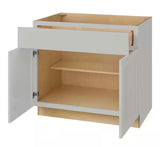 Avondale 36 in. W x 24 in. D x 34.5 in. H Ready to Assemble Plywood Shaker Base Kitchen Cabinet in Dove Gray