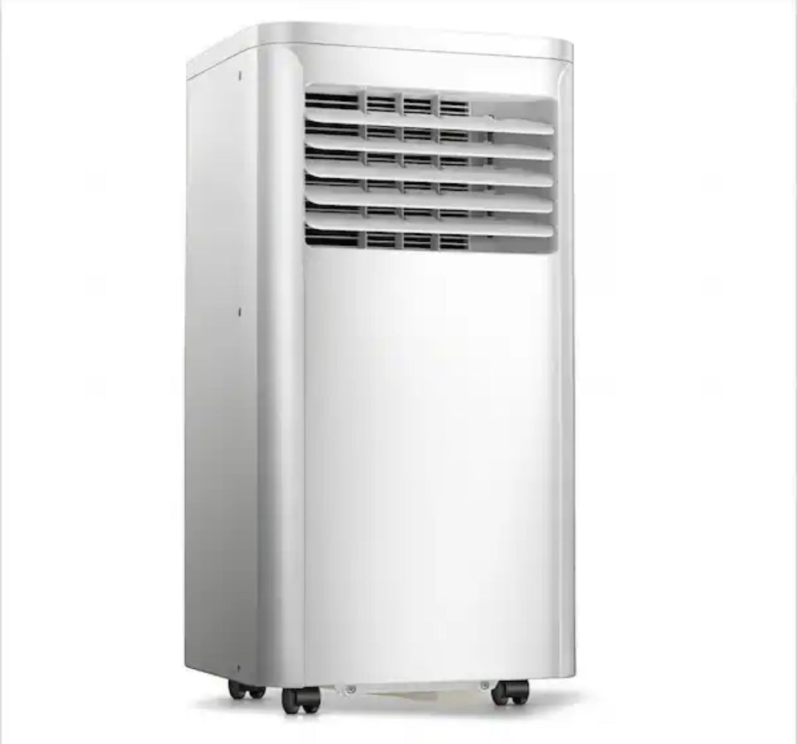 10,000 BTU (6,000 BTU DOE) 115-Volt Quiet 55 dB Portable Air Conditioner Dehumidifier and Remote to 300 sq. ft. White