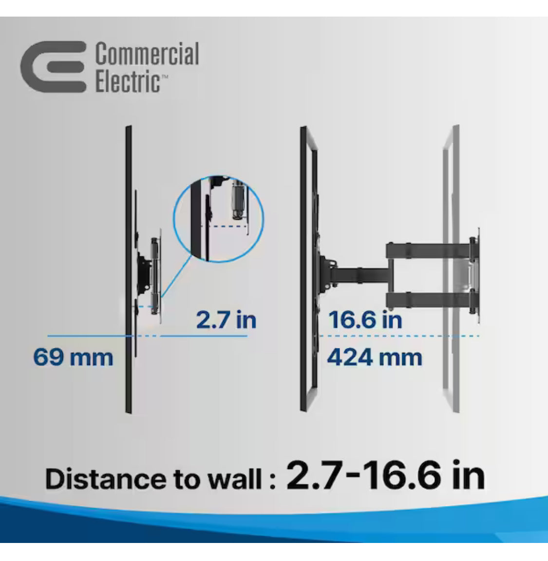 Full Motion Wall Mount for 23 in. to 63 in. TVs