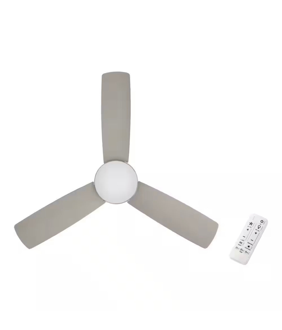 Blaketon 46 in. Indoor/Covered Outdoor Brushed Nickel Modern Ceiling Fan with Tunable LED and Remote Control Included
