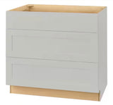 Avondale Shaker Dove Gray Ready to Assemble Plywood 36 in Drawer Base Cabinet (36 in W x 24 in D x 34.5 in H)