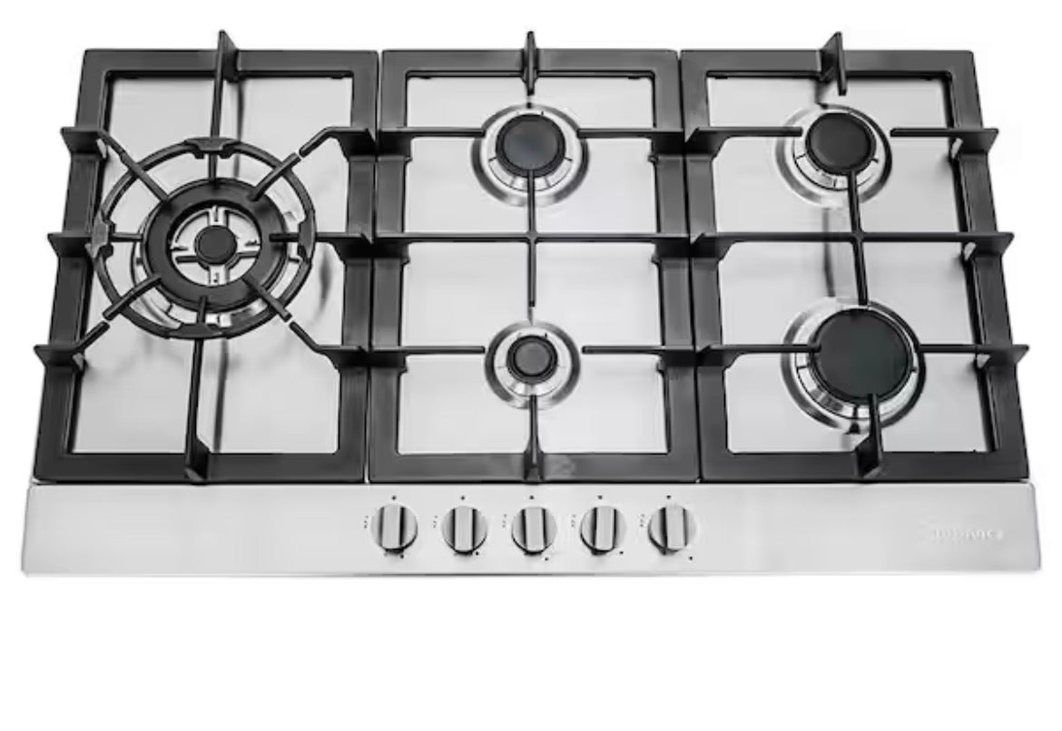 30 in. 5 Burners Gas Cooktop Stove Top 12250 BTU Built-in LPG/NG Convertible