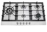 30 in. 5 Burners Gas Cooktop Stove Top 12250 BTU Built-in LPG/NG Convertible