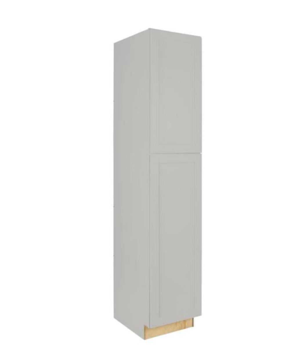 Avondale 18 in. W x 24 in. D x 90 in. H Ready to Assemble Plywood Shaker Pantry Kitchen Cabinet in Dove Gray