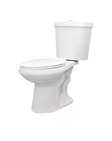 12 in. Rough In 2-Piece 1.0 GPF/1.28 GPF Dual Flush Elongated Toilet in White, Seat Included