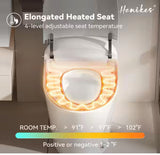 1-Piece 1/1.27 GPF High Efficiency Dual Flush Elongated Toilet in White with Heated Seat and Slow-Close, Seat Included