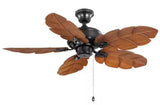 Palm Cove 52 in. Indoor/Outdoor LED Natural Iron Ceiling Fan with Light Kit, Downrod and Reversible Motor
