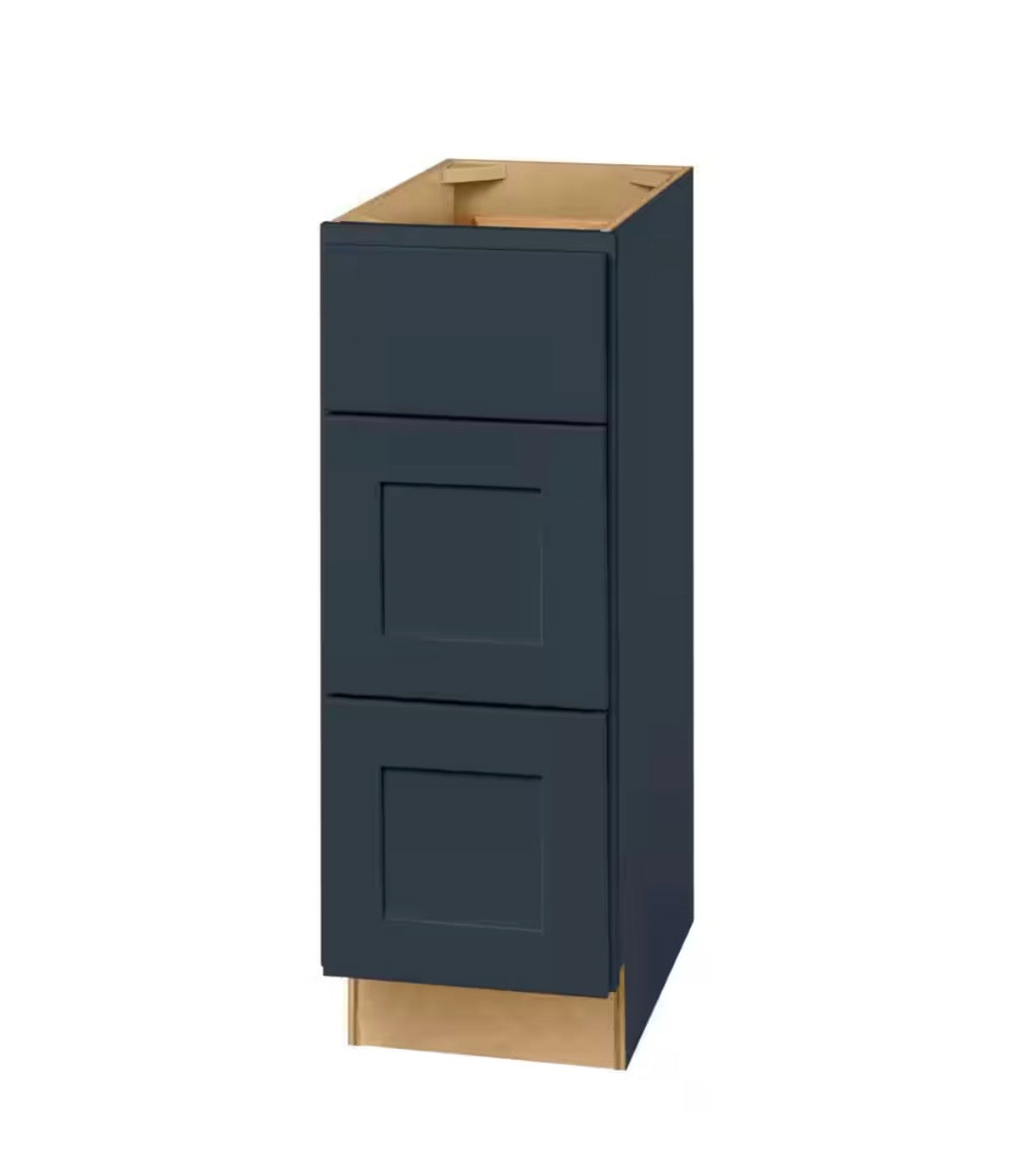 Avondale 12 in. W x 21 in. D x 34.5 in. H Ready to Assemble Plywood Shaker Drawer Base Bath Cabinet in Ink Blue