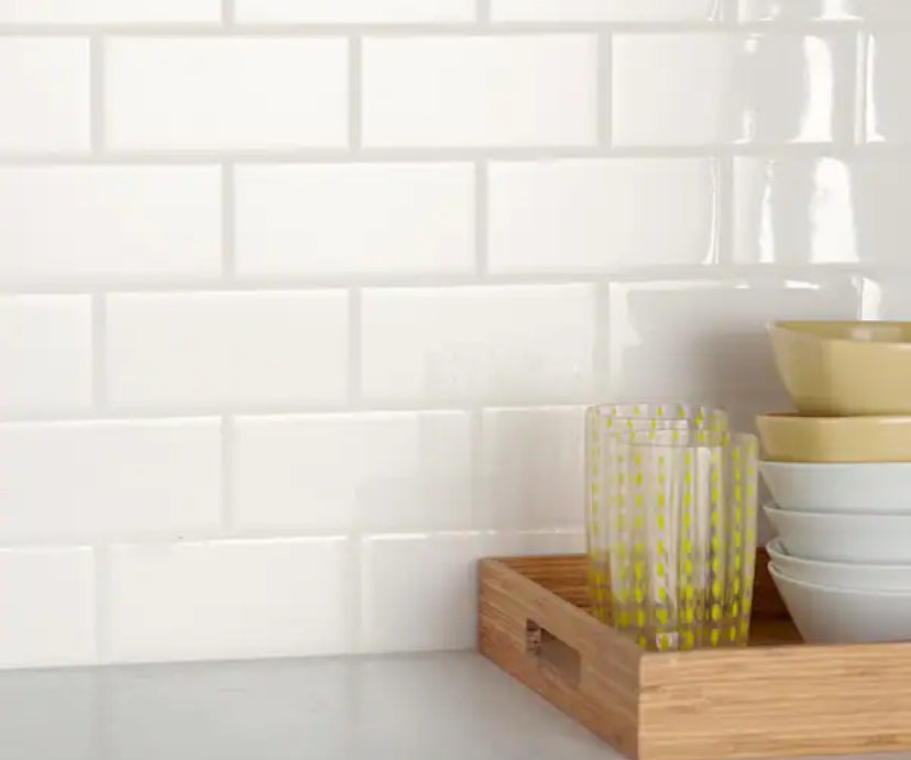 Restore 3 in. x 6 in. Ceramic Bright White Subway Tile (12.5 sq. ft. / Case)