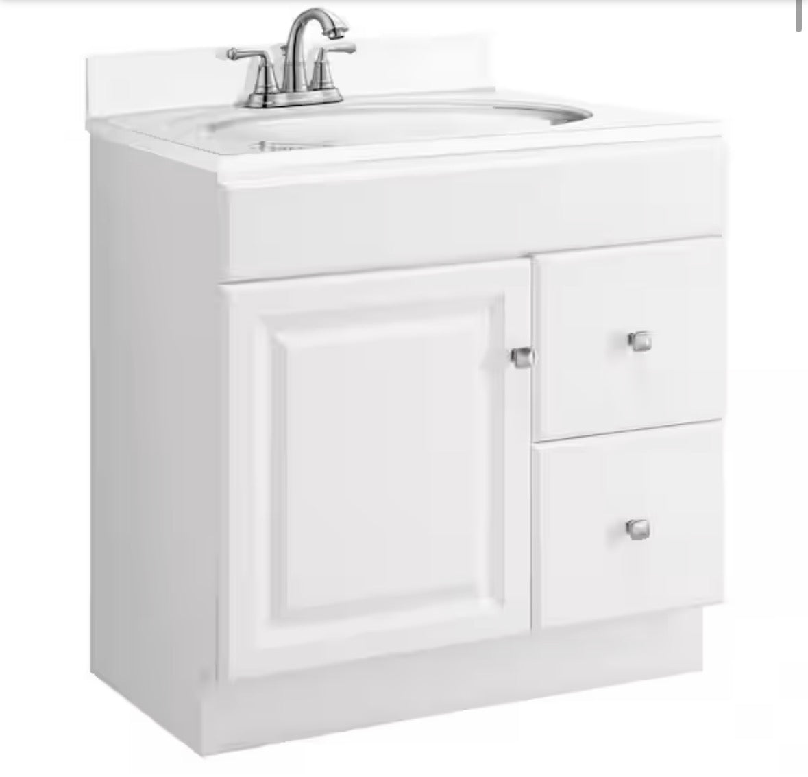 Wyndham 30 in. W x 18 in. D Unassembled Bath Vanity Cabinet Only in White Semi-Gloss