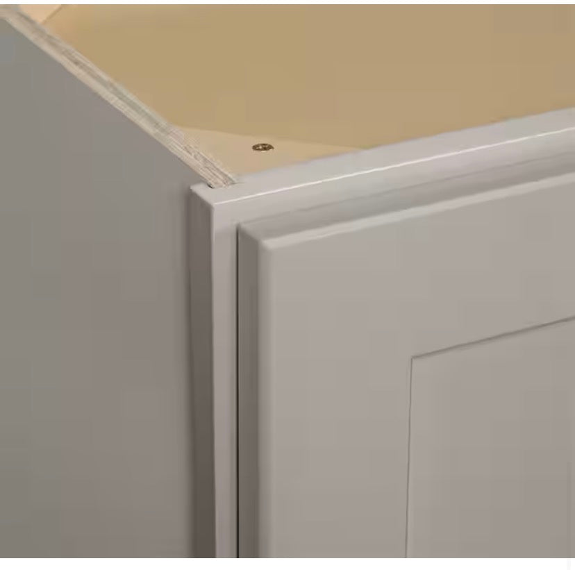 Avondale 33 in. W x 12 in. D x 30 in. H Ready to Assemble Plywood Shaker Wall Kitchen Cabinet in Dove Gray