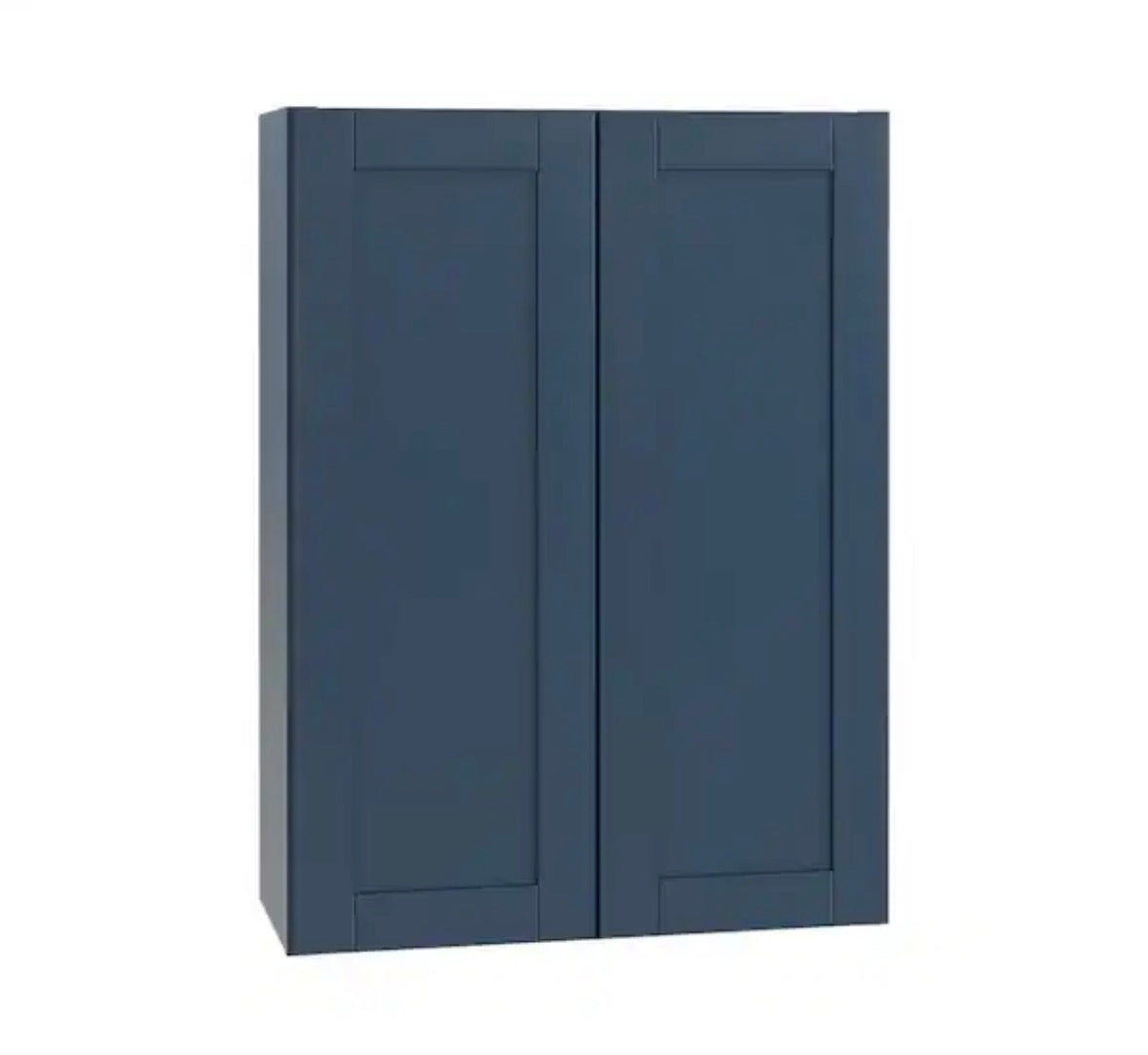 Richmond Valencia Blue Plywood Shaker Stock Ready to Assemble Wall Kitchen Cabinet Sft Cls 24 in W x 12 in D x 42 in H