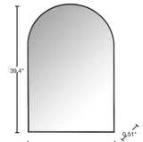 Large Arched Black Classic Accent Mirror (39 in. H x 26 in. W)
