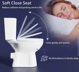 19 in. Rear Discharge Toilet 2-Piece 1.0/1.6 GPF Dual Flush Round Toilet in White, Seat Included